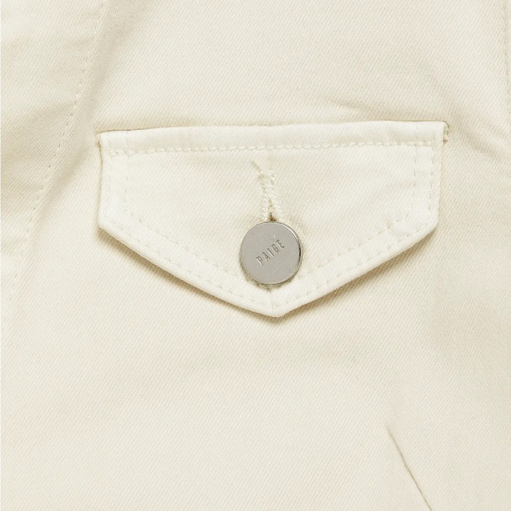 NEW Paige Anessa Stretch-Denim Cream Jumpsuit - Picture 8 of 16